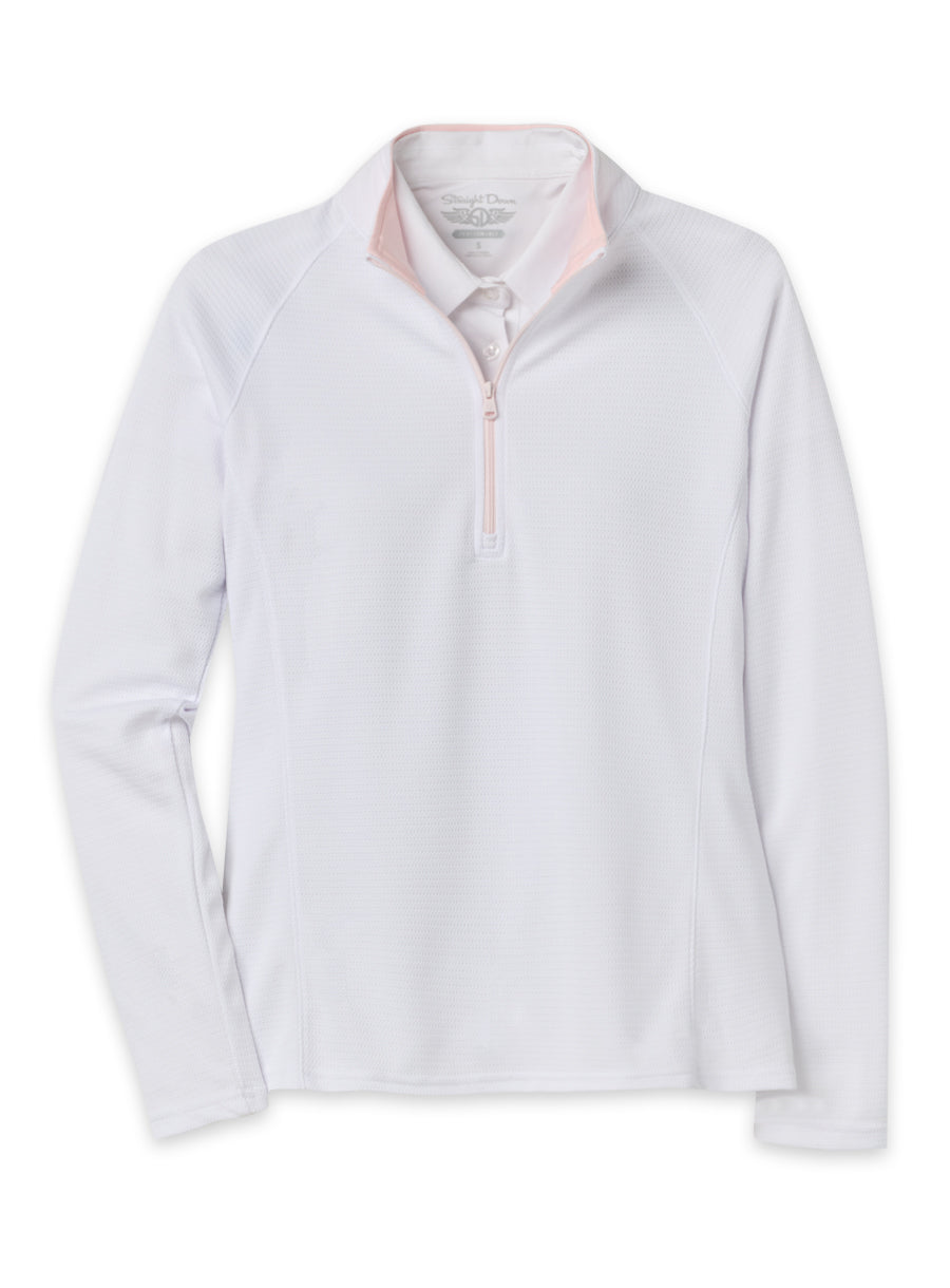 Ellen Quarter Zip - White