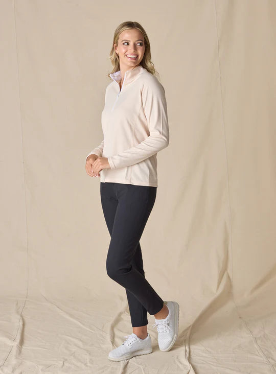 Ellen Quarter Zip - Peche