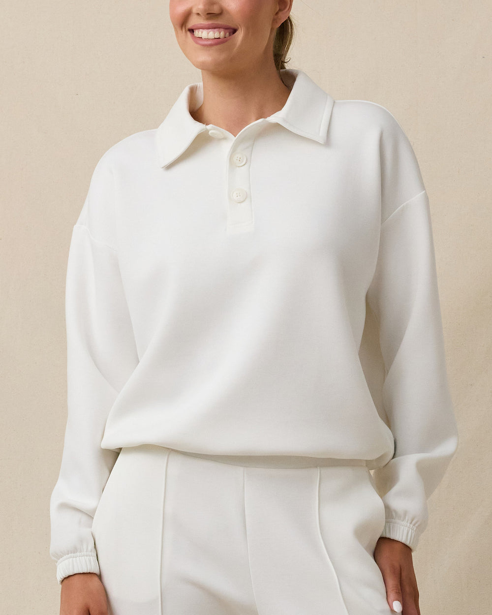 Harper Quarter Button - Coconut