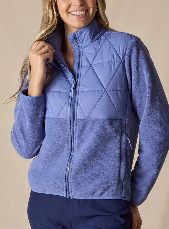 Laurel Hybrid Fleece Jacket - Blueberry