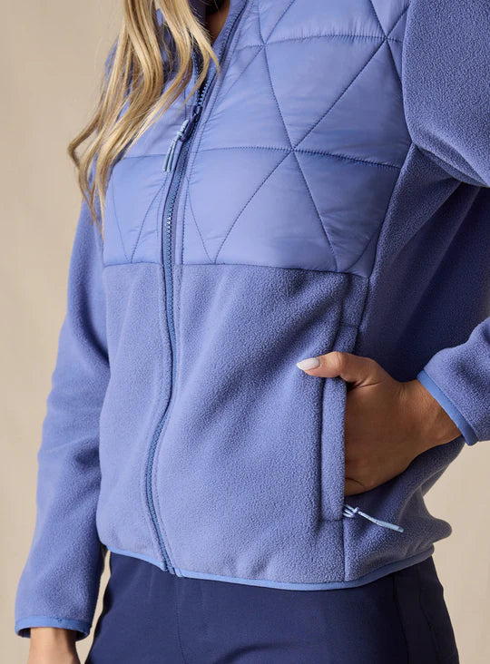 Laurel Hybrid Fleece Jacket - Blueberry