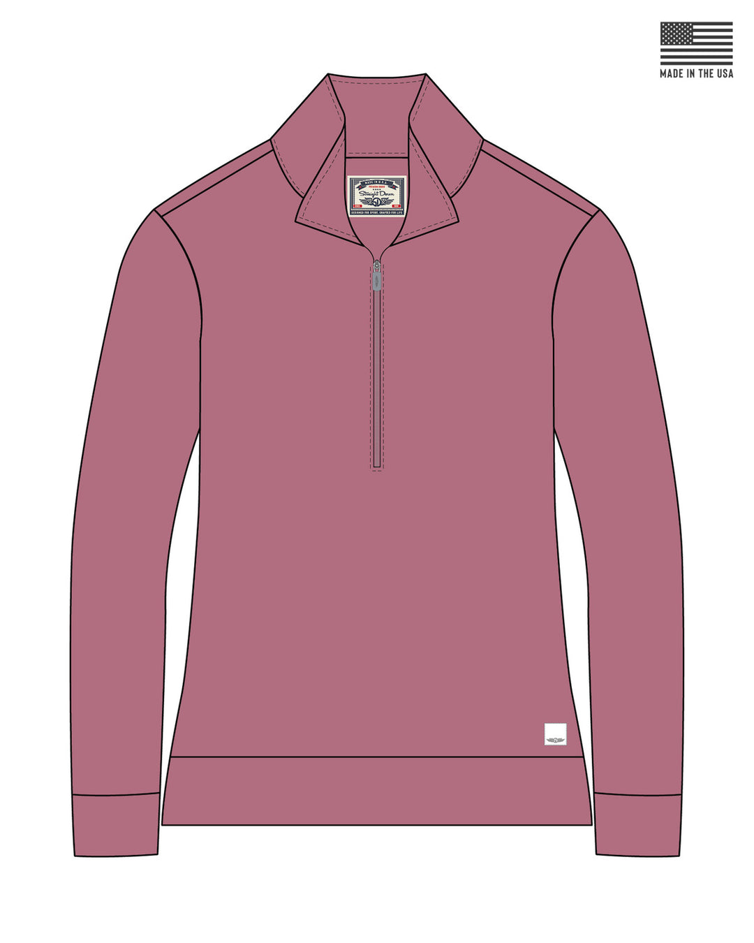 Hills Quarter Zip - Warm Rose
