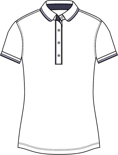 Luxe Scarlett Polo - Arctic/Maltese Blue