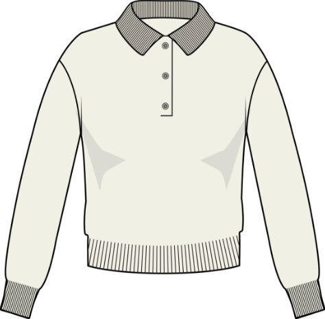 Leith Merino LS Polo Sweater - Dove