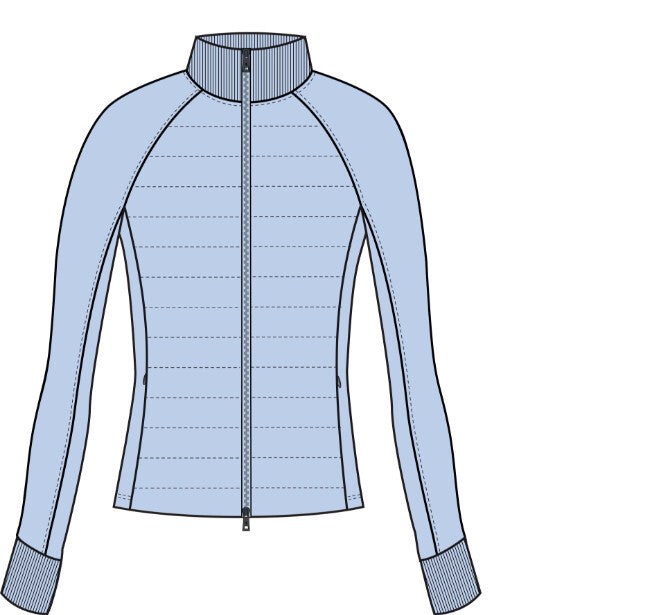 Aries Full Zip Hybrid Jacket - Wolf Blue