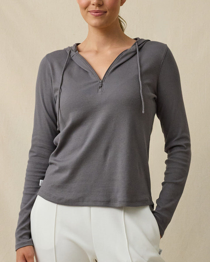 Thyme Quarter Zip Hoodie - Night Shade