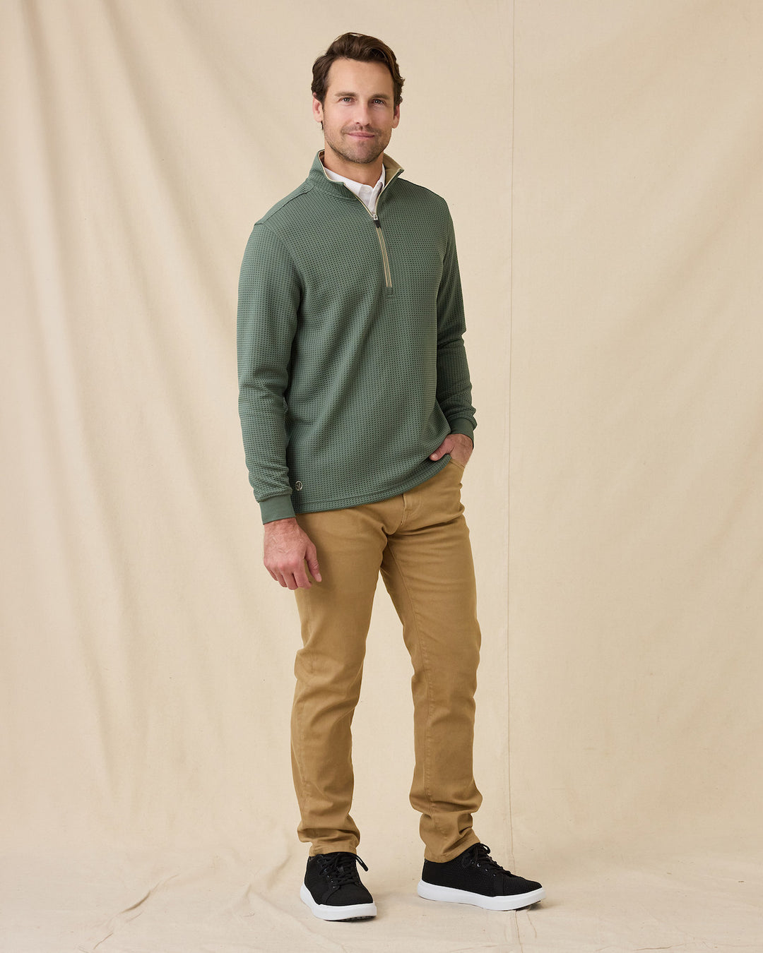 Optic Quarter Zip - Dark Forest