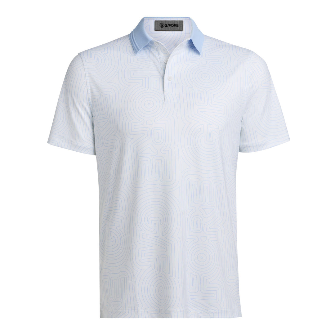 Trippy Logo Tech Jersey Polo - Sky / Snow