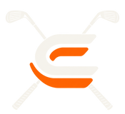 Catalyst Clubhouse CC crossed clubs emblem in ivory and orange