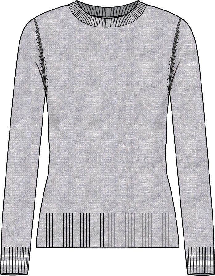 Cooling Cotton Crewneck Sweater - Nimbus Melange