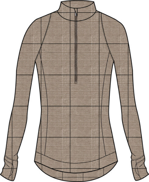 Glen Plaid Halley II Quarter Zip - Clay