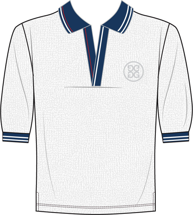 Circle G Johnny Collar Terry Polo - Snow