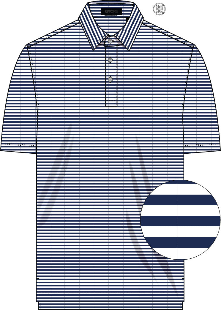 All Play Stripe Stretch Knit Polo - Twilight