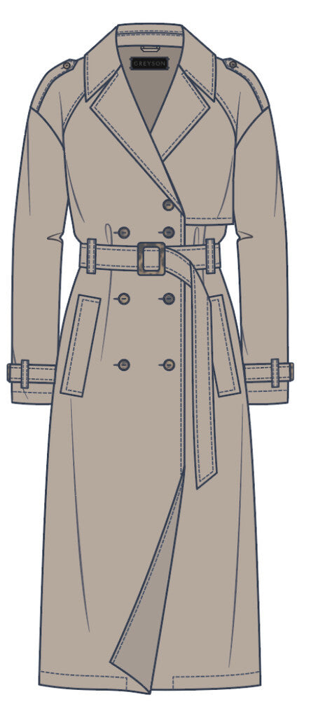Luxe Phoenix Classic Trench - Sand