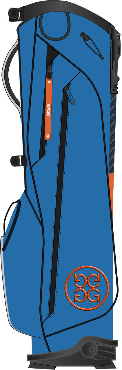 Parachute Carry Golf Bag - Cerulean / Shocking Orange