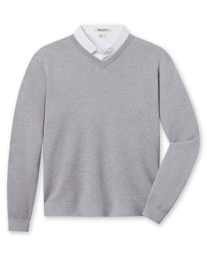 Connery V-Neck Sweater - Light Grey