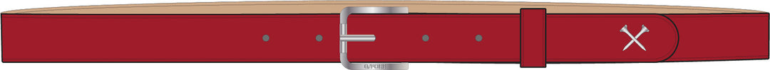 Metal Tees Suede Belt - Classic Red
