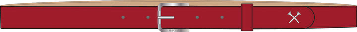 Metal Tees Suede Belt - Classic Red
