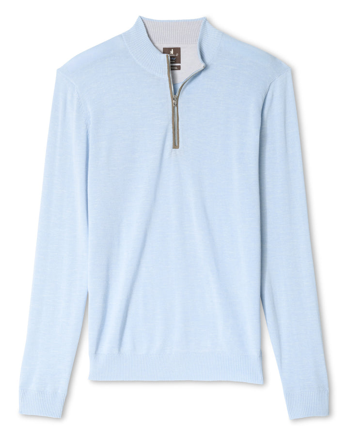Merino Blend Zip - Gulf Blue