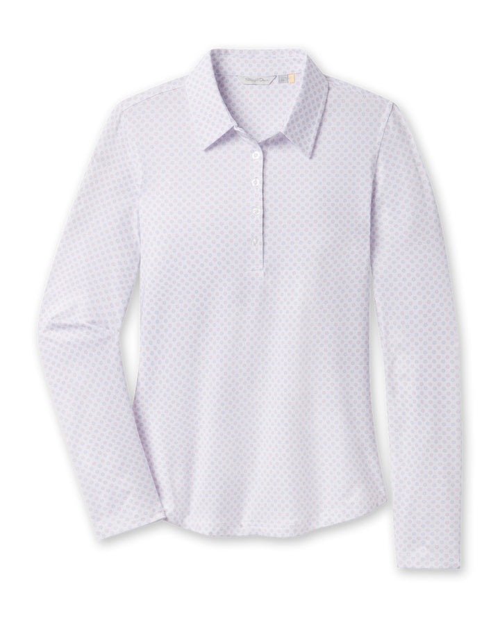Roses Long Sleeve Polo - Cosmic