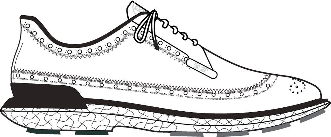 Gallivan2r Longwing Golf Shoe - Snow/Onyx