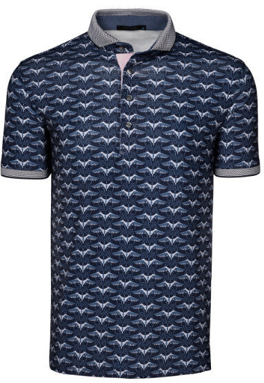 Silver Stilt Polo - Maltese Blue