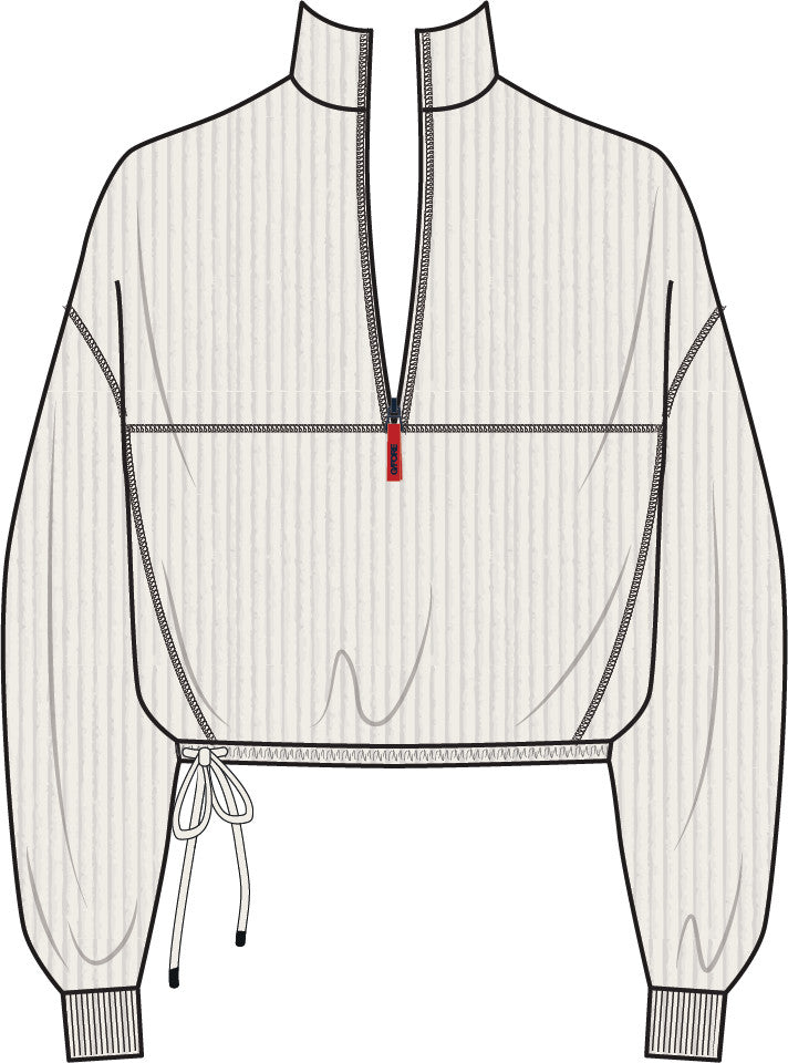 Cozy Cord 1/4 Zip Pullover - Chalk White