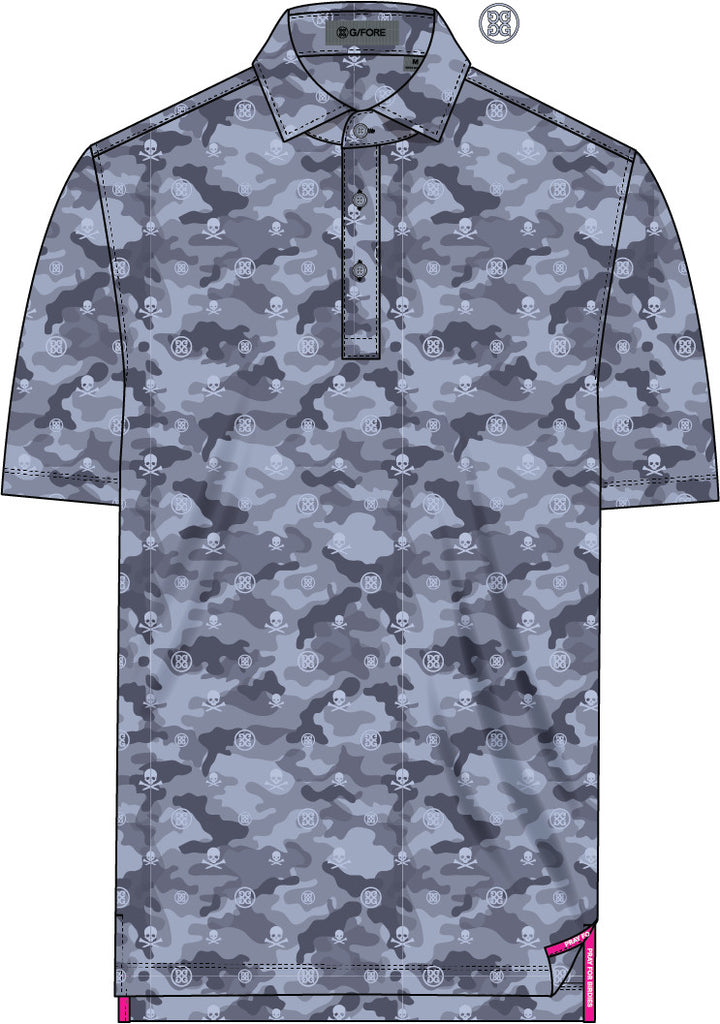Icon Camo Tech Stretch Jersey Polo - Willow