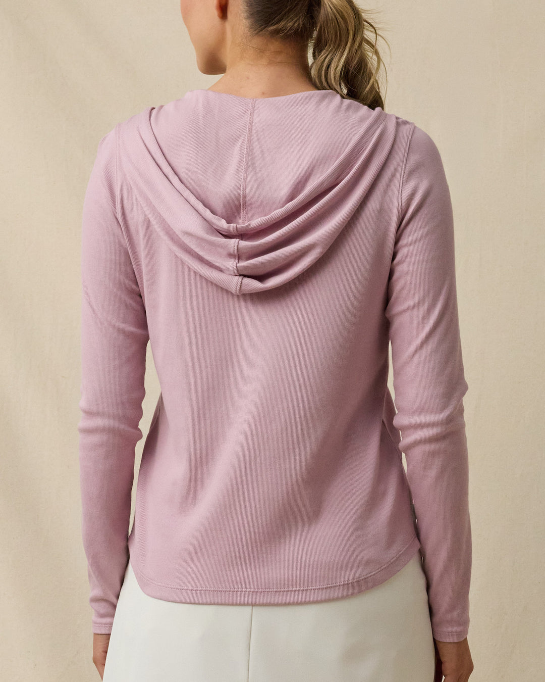 Thyme Quarter Zip Hoodie - Pink Dawn