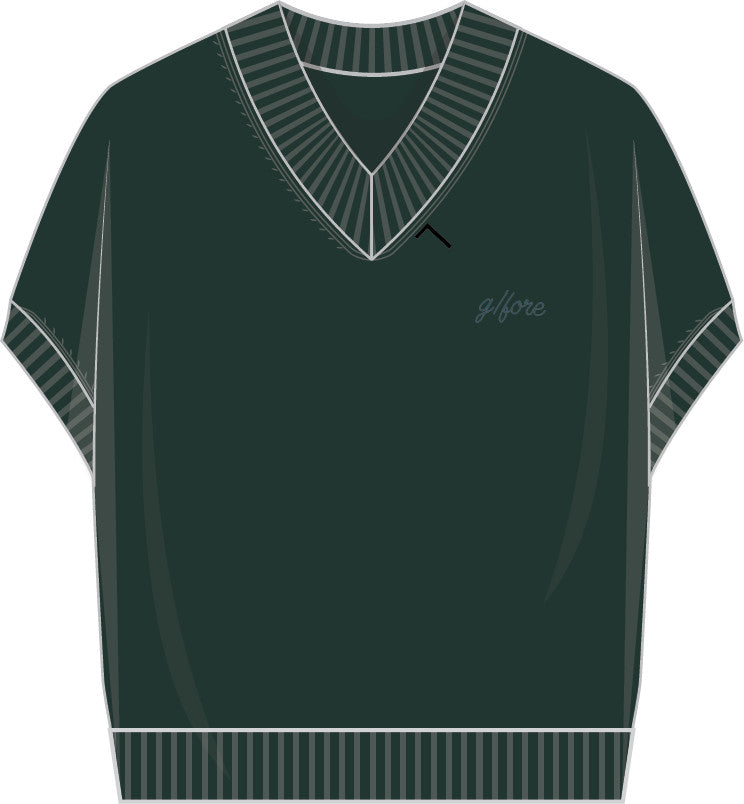 G Scribe Oversized Cashmere Sweater Vest - Pine
