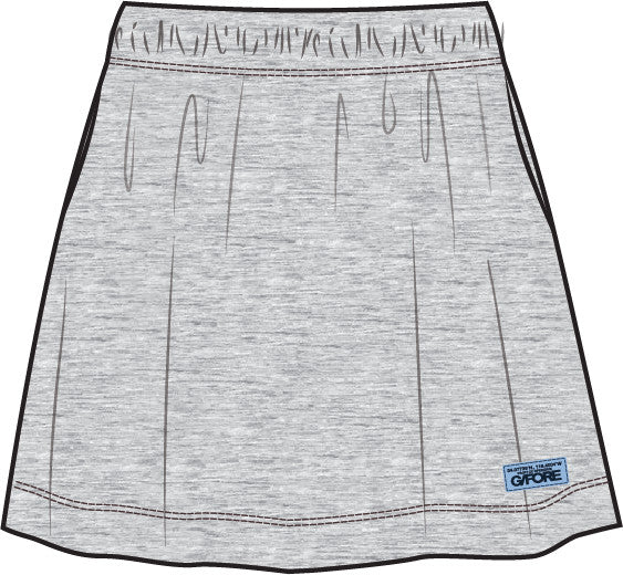 French Terry A-line Skort - Grey Melange