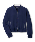 Flora Knit Bomber - Navy / Soft White