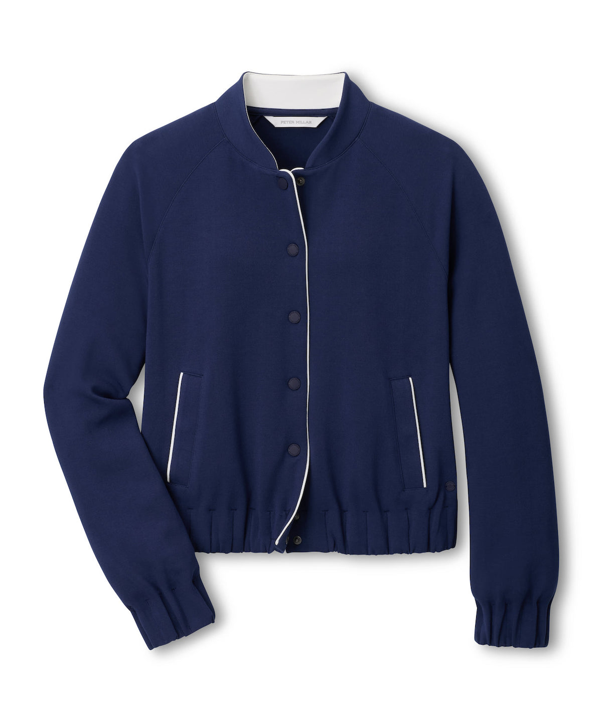 Flora Knit Bomber - Navy / Soft White