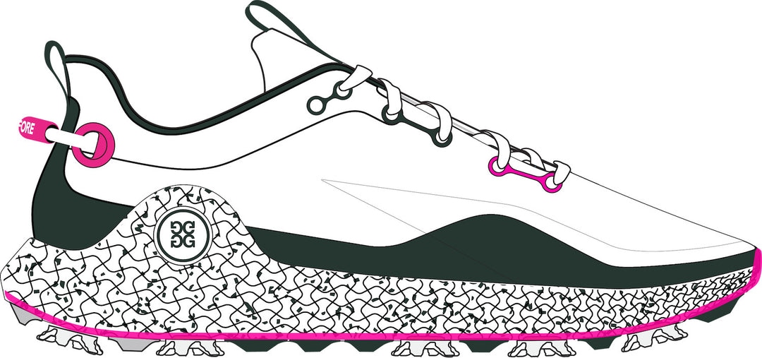 Mg4+ O2 G/Lock Perforated Golf Shoe - Pine / Knockout Pink