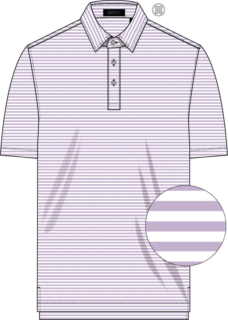 All Play Stripe Stretch Knit Polo - Orchid