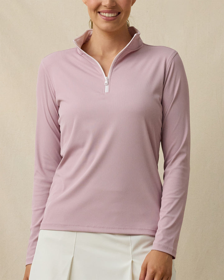 Skyler Quarter Zip - Pink Dawn