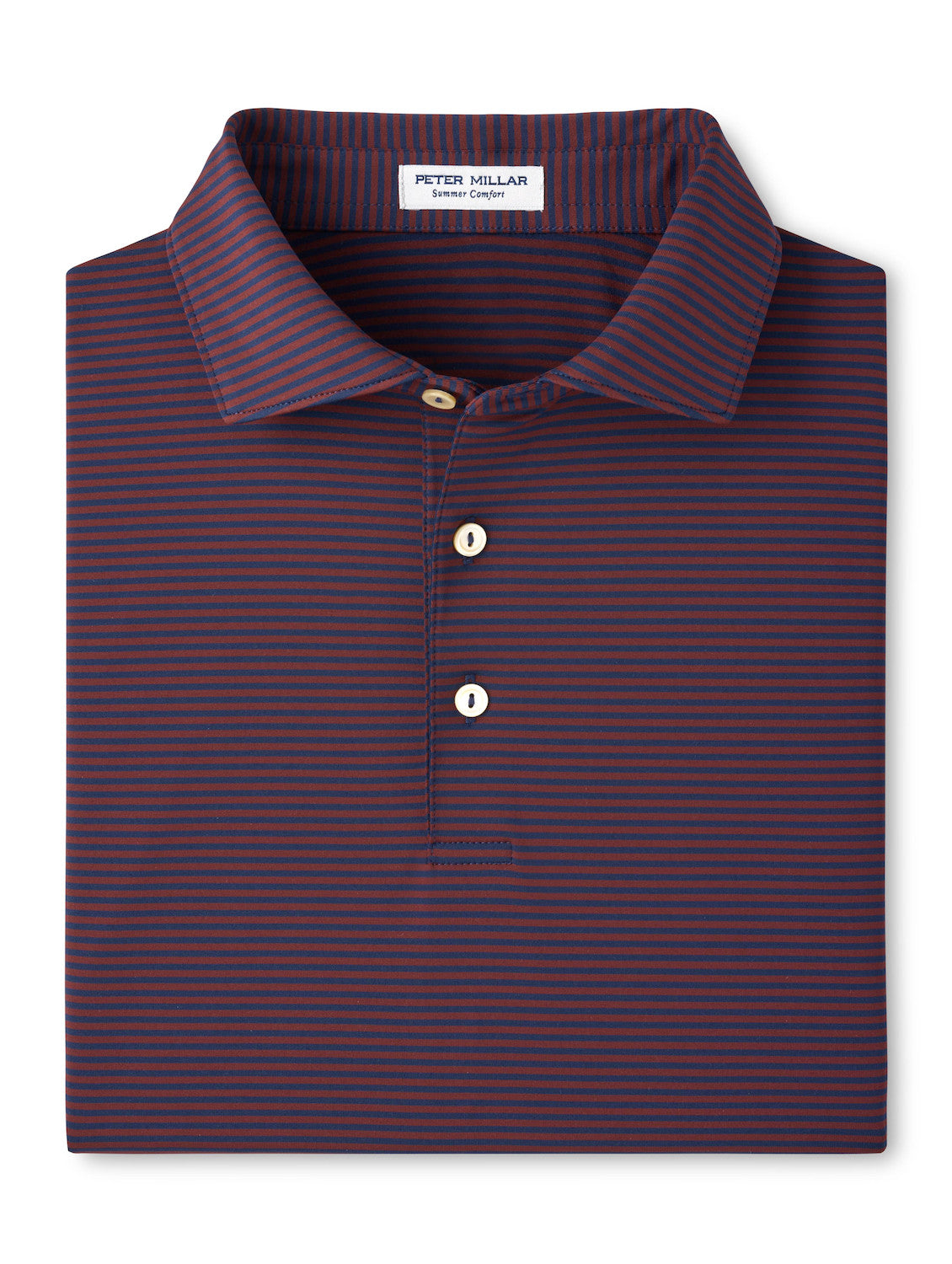 Hales Performance Jersey Polo - Sean Self Collar - Navy / Bordeaux