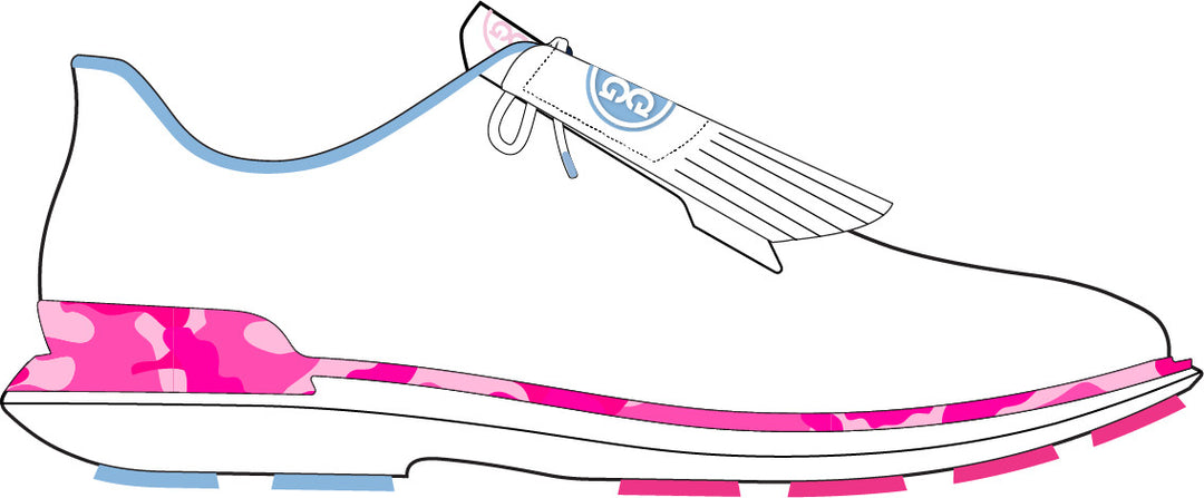 Gallivan2r Kiltie Golf Shoe - Snow/Blush