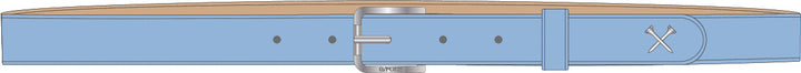 Metal Tees Suede Belt - Sky
