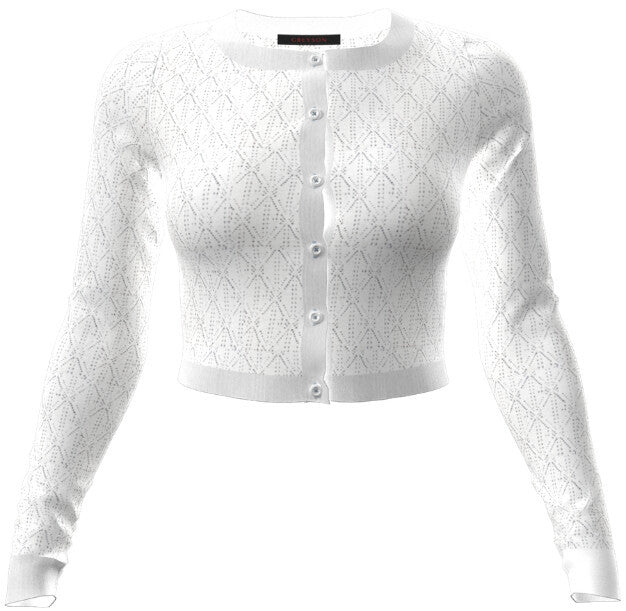 Pointelle Cardigan - Arctic