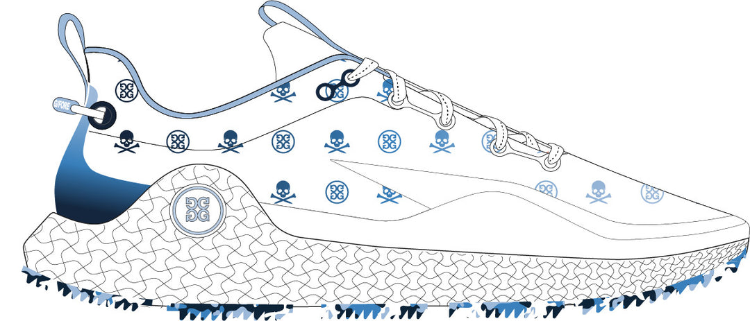 Mg4+ O2 Gradient Skull And Tees Golf Shoe - Snow / Multi