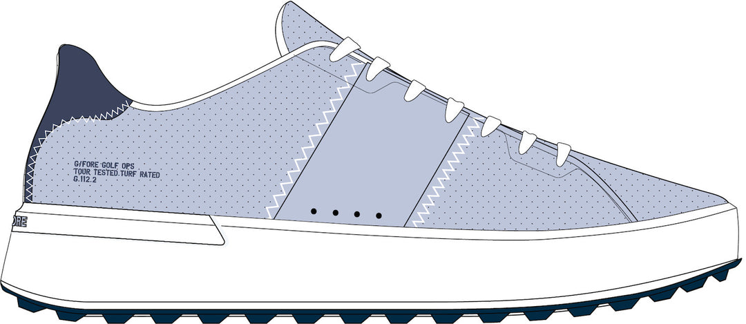 G.112 Perforated Saddle Stripe Golf Shoe - Willow / Haze