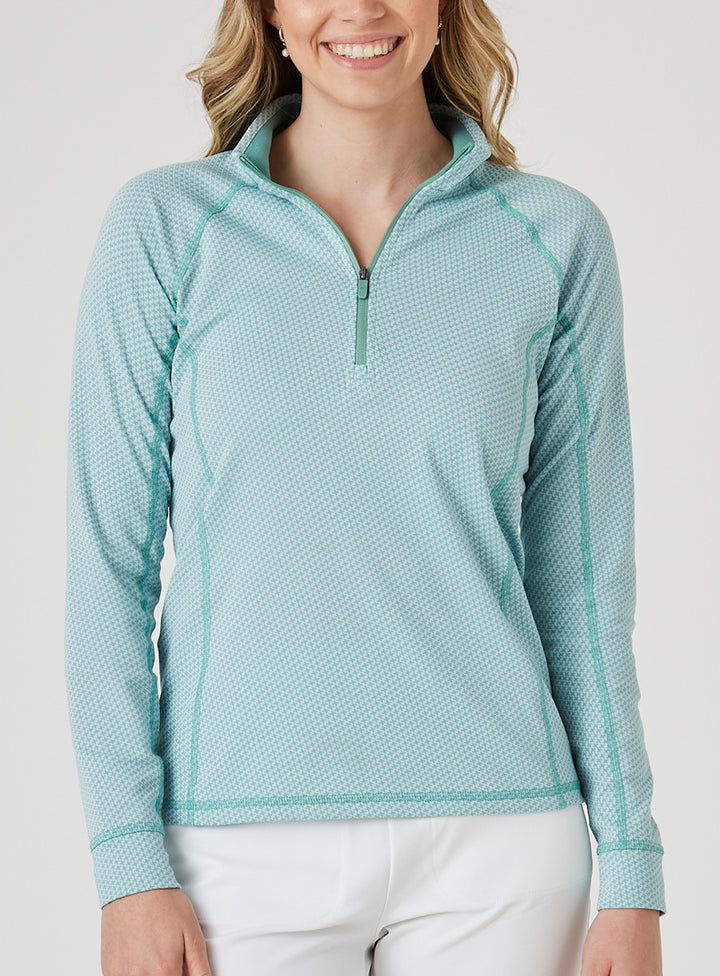 Witney Quarter Zip - Sea Green