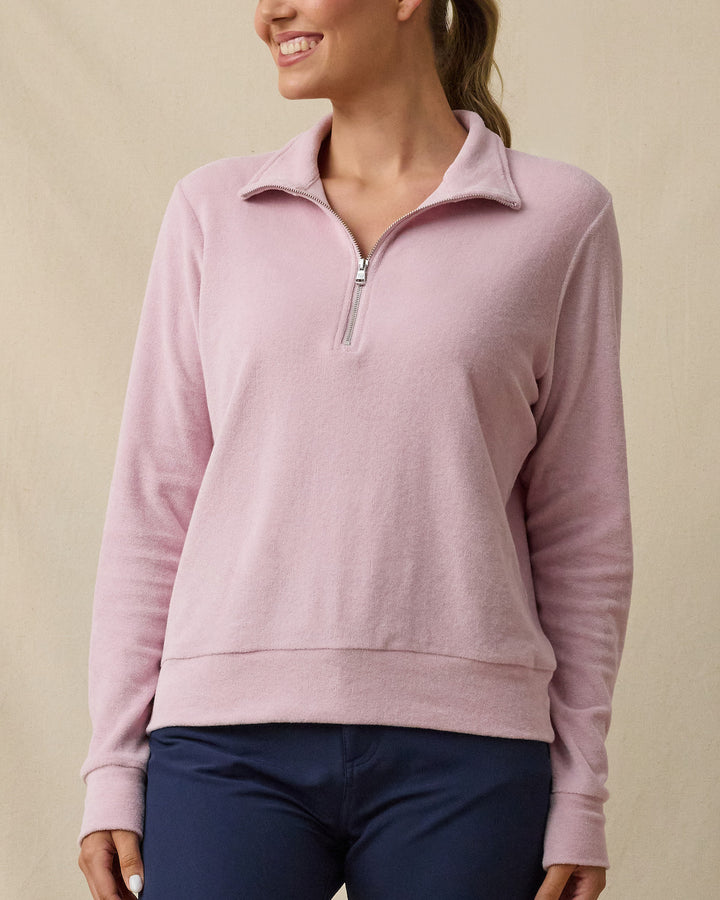 Collette Quarter Zip - Pink Dawn