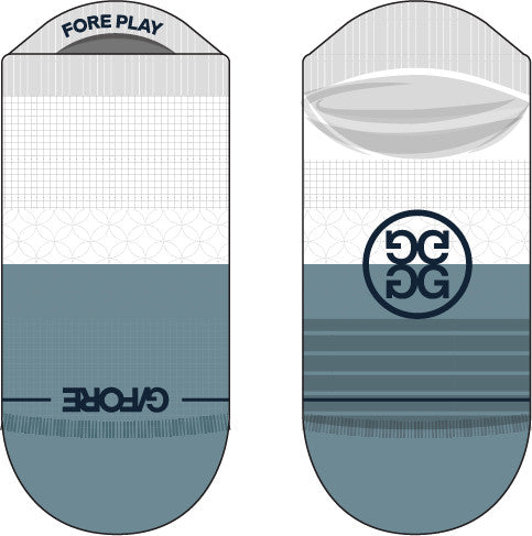 Two Tone Fore Play Ankle Sock - Snow / Sea Foam