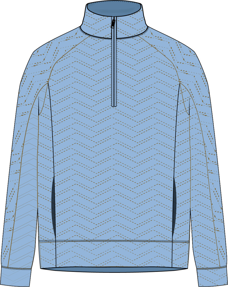 Dunes Cotton Quilted 1/4 Zip Pullover - Baja