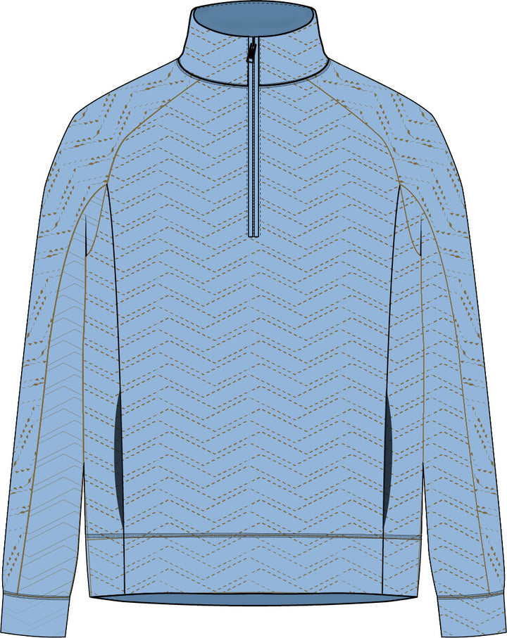 Dunes Cotton Quilted 1/4 Zip Pullover - Baja